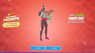 Fortnite Winterfest kado's open maken dag 12: gameplay van de CHOICE KNIT Emote