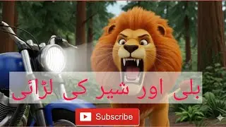 Billi our sheer ke larae funny#cartoon #catvideos #beautifulanimation #funnycatvideos