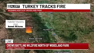 WATCH: Turkey Tracks Fire sparks north of Woodland Park
