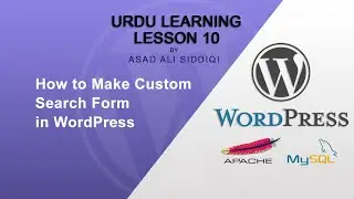 Urdu/Hindi 10 : How to make custom frontend search form in wordpress