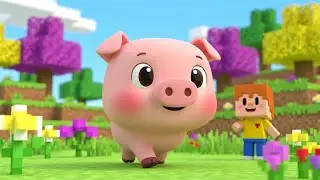 El cerdo travieso de Minecraft cay&oacute; en la lava AV1 | Canci&oacute;n Divertida para Ni&ntilde;os | Rimas Infantiles