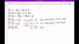 Example of a dependent system of equations
