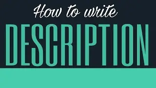 How to write description in youtube
