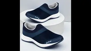 New Navy Blue Slip-On Sneakers