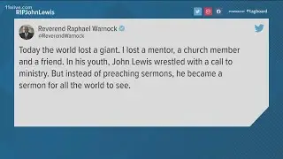 John Lewis' pastor Rev. Warnock reacts to his death