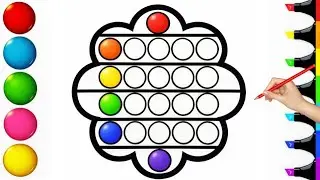 How to draw Rainbow Little pop-it fidget toy | Draw And Color Shape / Step by step Drawing #drawing