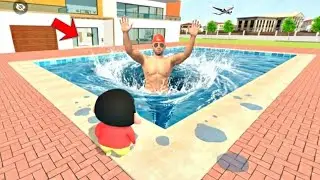 Jack house swimming pool lo tornado in Jack missing in shin-chan full try in help..🌪️😱