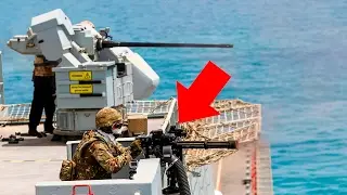 Amazing Naval Guns! Sailors Firing the M242, M134, DS30M, Mk38, Twin M2 & M240 in Action