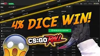 INSANE 4% DICE ROLL ON CSGOROLL - FROM $5 TO $101 IN ONE CLICK!