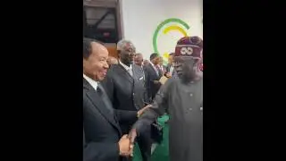 President Paul Biya of Cameroon and President Tinubu of Nigeria