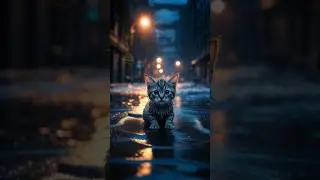 This LOST KITTEN Needed a City Miracle! 🥺🐱 #shorts #ai