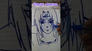 drawing Itachi Uchiha in Toxic art style.#naruto
