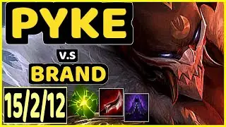 ESA (PYKE) vs BRAND - 15/2/12 KDA BOTTOM SUPPORT CHALLENGER GAMEPLAY - BR