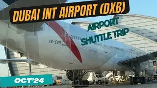 Dubai International Airport  (DXB) | Airport Shuttle Bus  trip from Terminal 3 to 2 #travel #plane
