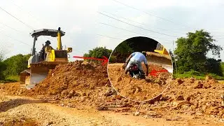 Bulldozer Power in Action 💪 Massive Earth-Moving for a New Road Construction Project