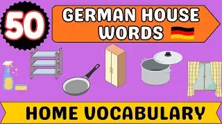 50 German Words for the House 🏠 Learn Rooms, Furniture, Household Items & Cleaning Vocabulary
