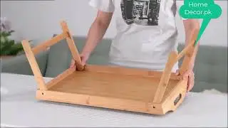 Foldable Bamboo Wood Bed Tray Table