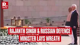 Rajnath Singh, Russian Defence Minister Pays Tribute at War Memorial Ahead of Putin&rsquo;s Visit