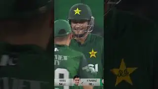 Hasan Nawaz times it beautifully &mdash; SIX over cover off the spinner! 💥👌 #PAKvBAN | #ClashOfGreen M2N1A
