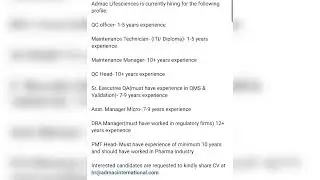 Multiple Job Vacancies! Freshers and Experienced Job Vacancies #fresherjobs #anygraduatejobs