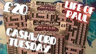 20 фунтов стерлингов в потрясающей лотерее Mega Cashword!