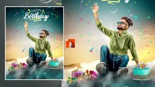 Easy Happy Birthday Photo Editing in short / Banner Photo editing