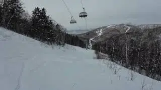 Гора Красная 10.01.26. Спуск под канаткой.