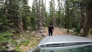 Offloading on a old mining trail up to the witches hat.