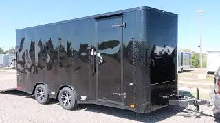 8.5x18 Black Blackout Cargo Trailer for sale - And it's Insulated! $8877