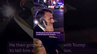 Trump's motorcade stops Macron