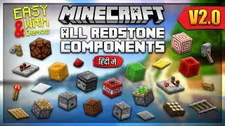 [V2.0] Every Redstone Component Explained with uses and Live Demos | Minecraft Hindi