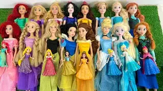 9 Minutes Disney Princess Collection ASMR Satisfying Unboxing | Disney Dolls Relaxing