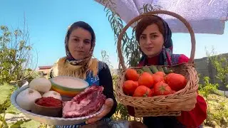 Chakdermeh: Traditional Turkmen Rice Dish | Cooked the Rustic Way in an Iranian Village