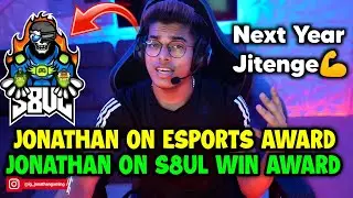 Jonathan reaction on Esports award results 😲 And on S8ul 🇮🇳
