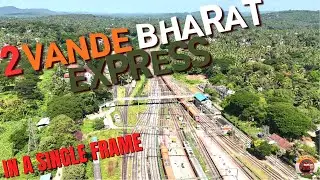 2 Vande Bharat &bull;1 Bridge &bull; Pure Magic 💫Shoranur&rsquo;s Epic Bharathapuzha&mdash;Aerial View You Can&rsquo;t Miss!