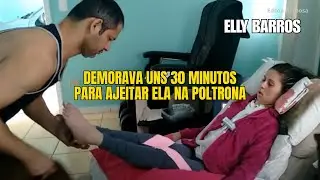 Elly Barros indo para a poltrona. Ela mexia apenas os olhos mas era 100% consciente | Edson Barbosa
