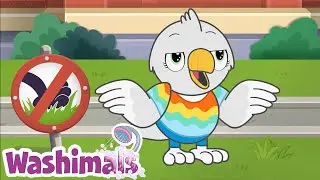 Makena is ONE FUNNY BIRD | Crayola Washimals | Cartoons for Kids