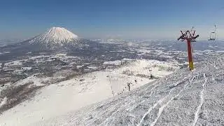 2023/3/5 羊蹄山の絶景！ニセコグランヒラフスキー場を一番上から一番下まで一気にすべってみました。