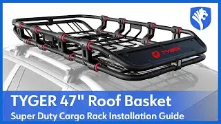TYGER Super Duty Adjustable Roof Cargo Basket Installation. (L 68
