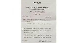 #Law students👩&zwj;🎓# Law of Contract 1 #LL.B(3year) Semester 1 ☺😊2025