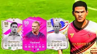 FUTTIES (99) HAALAND , ICON (98) GARRINCHA ,GREATS OF THE GAME ICON (97) CHARLTON | EA FC 24 UT