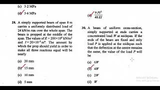 #Previous year #ESE #Prelims(Civil Engineering)-2020 Question Paper #Answerkeys