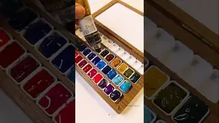 how to setup Mini Watercolour Palette 🎨 #watercolourart #watercolorpaints #satisfyingart #artpalette
