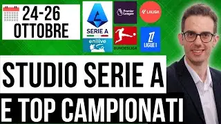 Studio Serie A e top campionati: pronostici dal 24 al 26 ottobre