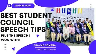 TIPS TO ACE YOUR STUDENT COUNCIL SPEECH ROUND + THE SPEECH I WON WITH!  #studentlife #school