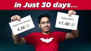 Complete 4000 Watchtime & 1000 Subs in Just 30 Days! (Without Google Ads)