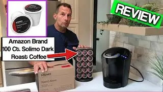 Amazon Brand   100 Ct  Solimo Dark Roast Coffee Pods, French Roast, Compatible with Keurig 2 0 K Cup