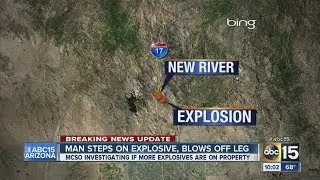 Man steps on explosive, blows off leg