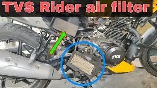 TVS Rider 125 air filter cleaning, Rider air filter open