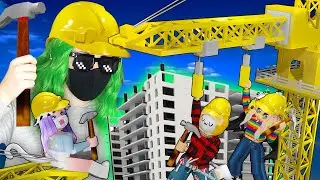 А МЫ МОНТАЖНИКИ-ВЫСОТНИКИ! СТРОИМ СВОЙ ГОРОД! Roblox Escape The Construction Site!